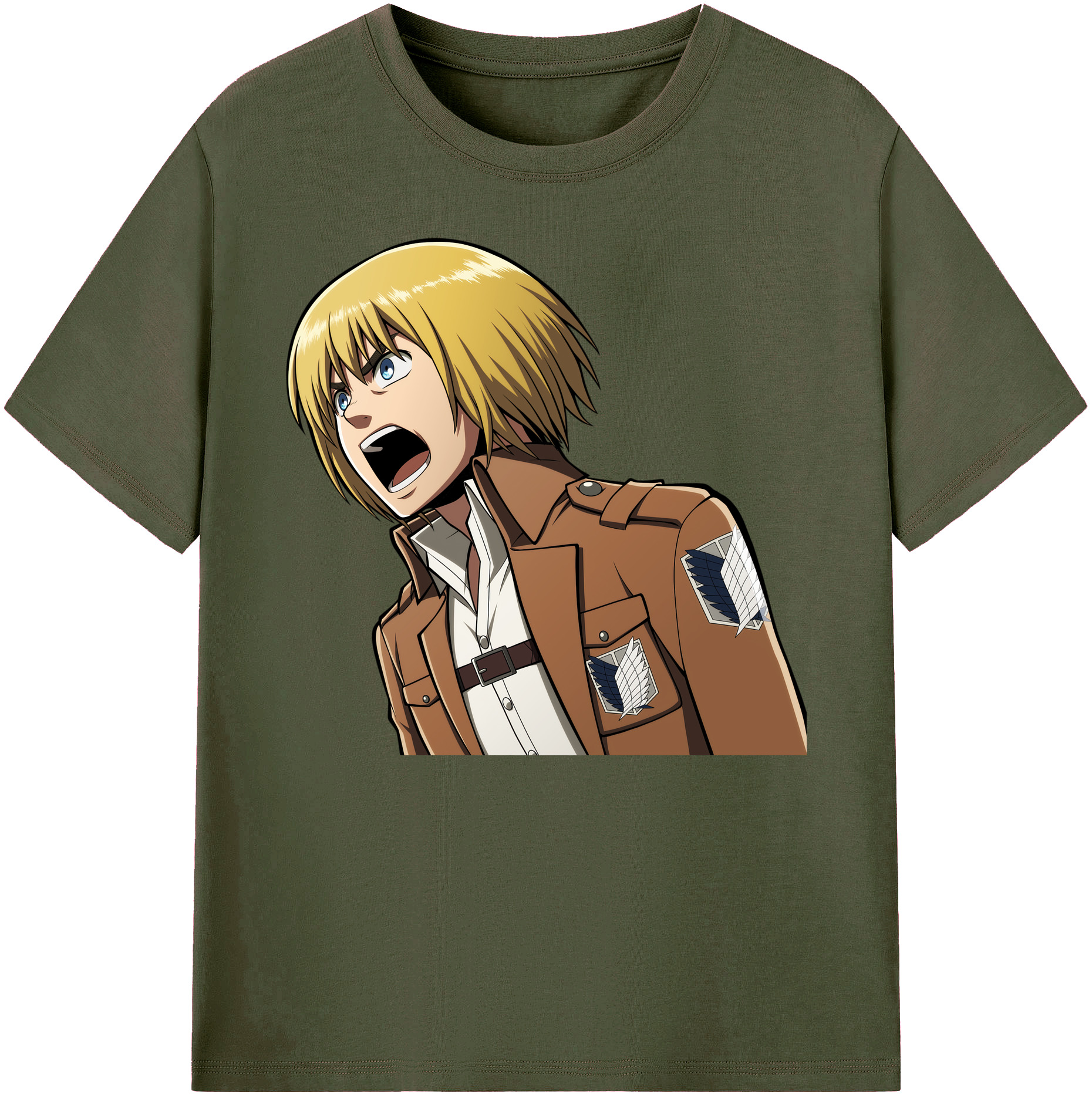 （画像用） 進撃の巨人 アルミン·アルレルト Attack on Titan Armin Arlert 綿100％ メンズ半袖Tシャツ｜肌触りやわらか＆通気性